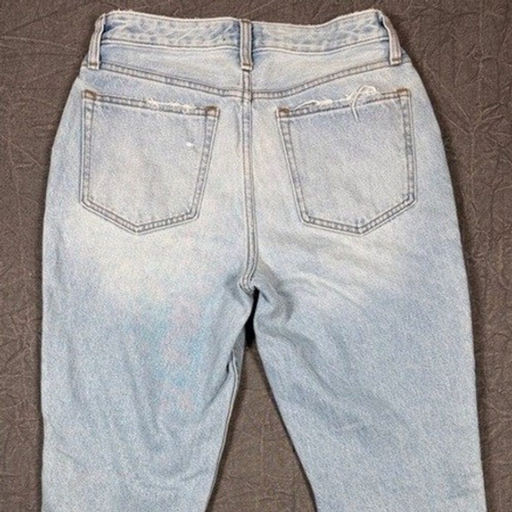 Abercrombie & Fitch Annie High Rise Girlfriend Jeans Light Wash Side Zip 29 8R - Picture 5 of 11